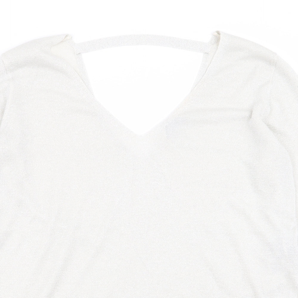 Oasis Womens Silver   Basic T-Shirt Size L