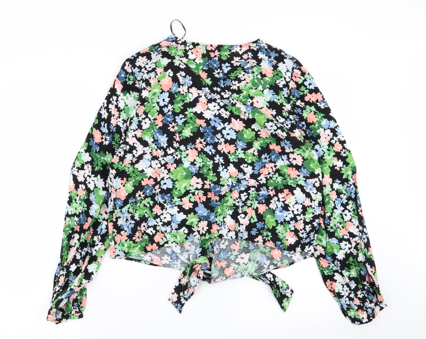 H&M Womens Multicoloured Floral  Basic Button-Up Size M