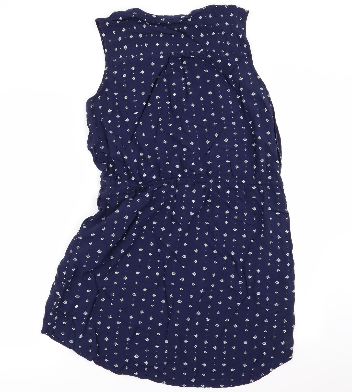 Gap Womens Blue Geometric  Fit & Flare  Size L