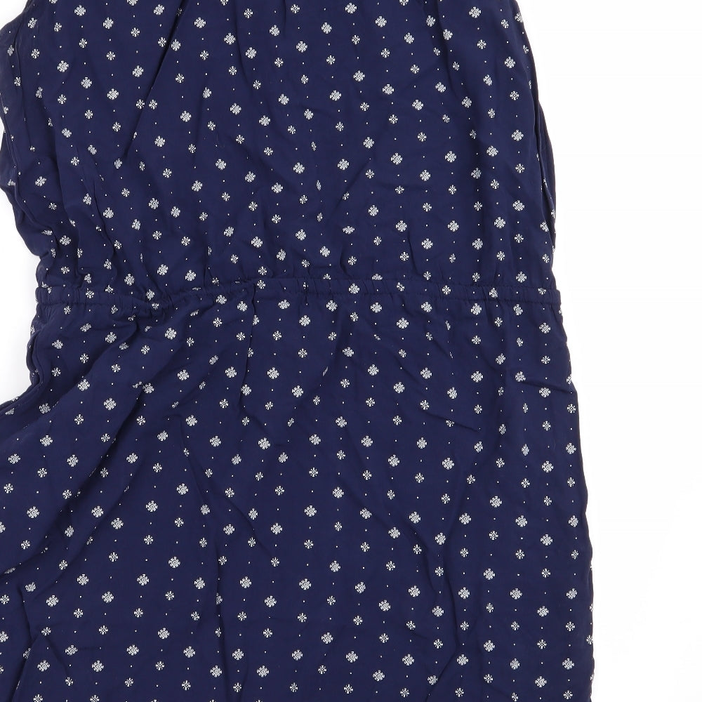 Gap Womens Blue Geometric  Fit & Flare  Size L
