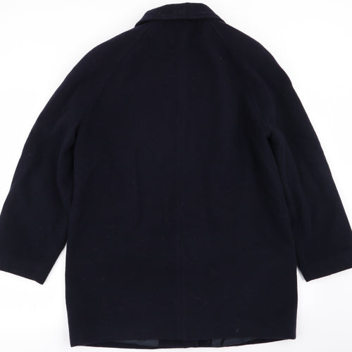 Preworn Womens Blue   Overcoat Coat Size 14
