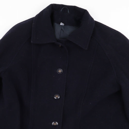 Preworn Womens Blue   Overcoat Coat Size 14