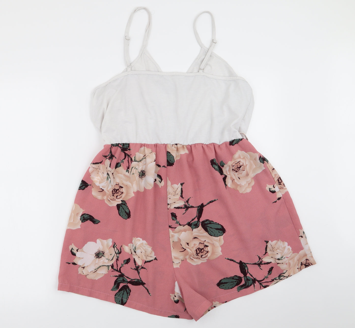 SheIn Womens Multicoloured Floral  Playsuit One-Piece Size XL
