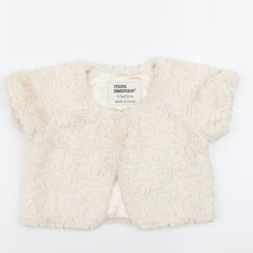 Young Dimension Girls Ivory   Cardigan Jumper Size 6-7 Years