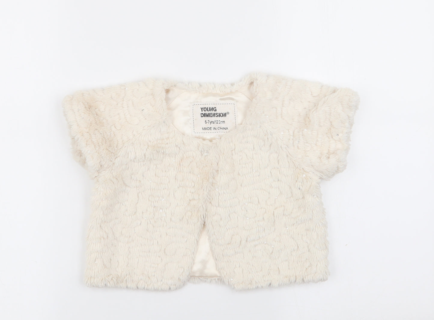 Young Dimension Girls Ivory   Cardigan Jumper Size 6-7 Years