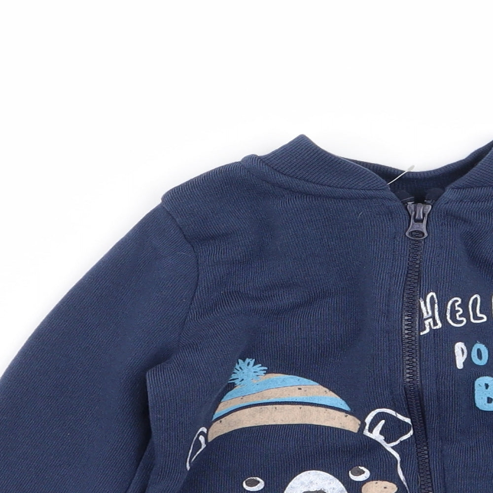 pep and co Boys Blue   Full Zip Jumper Size 12-18 Months
