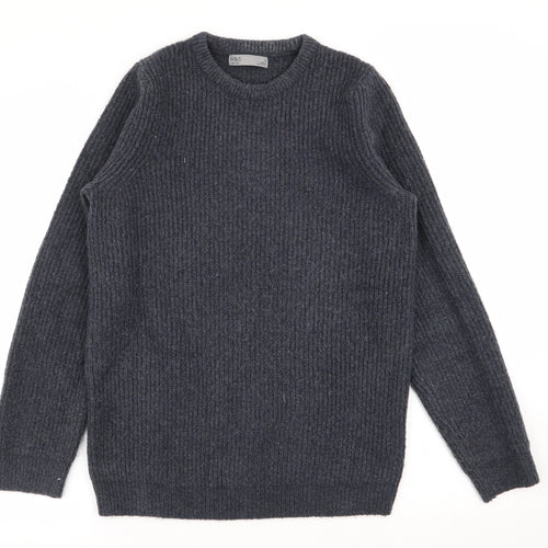 M&S Mens Blue   Pullover Jumper Size S