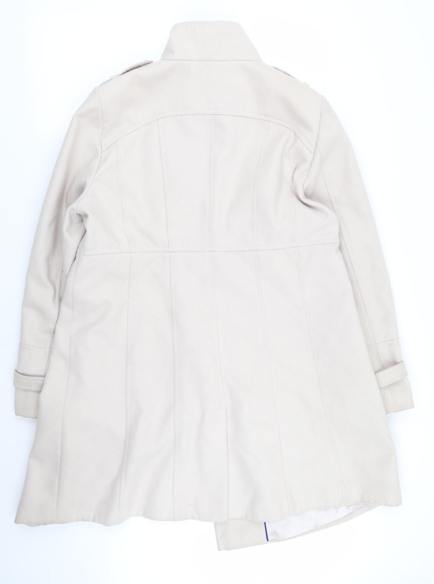 Wallis Womens Beige   Overcoat Coat Size 18