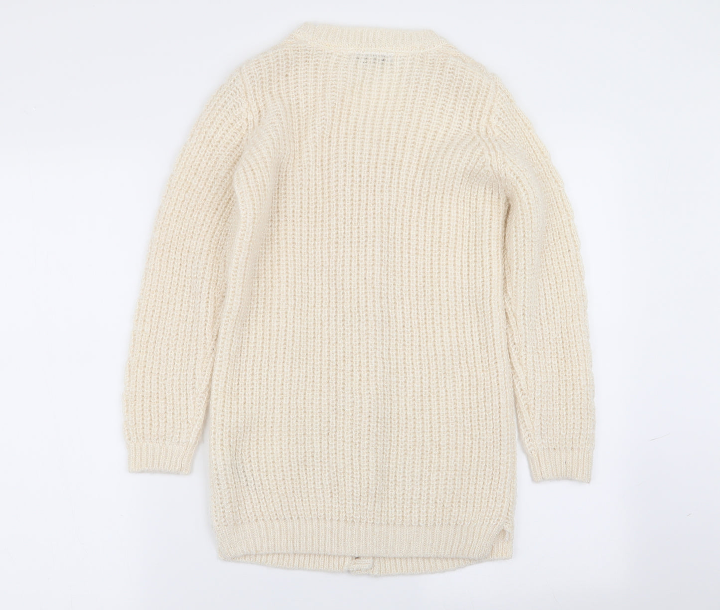 M&S Girls Ivory   Cardigan Jumper Size 10-11 Years
