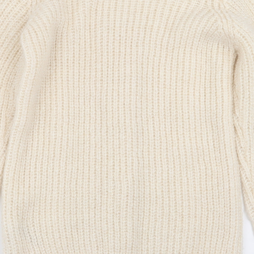 M&S Girls Ivory   Cardigan Jumper Size 10-11 Years