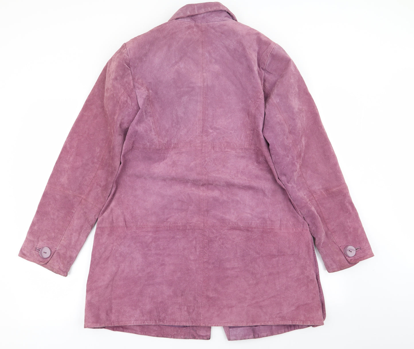 Beth Terrell Womens Purple   Overcoat Coat Size S