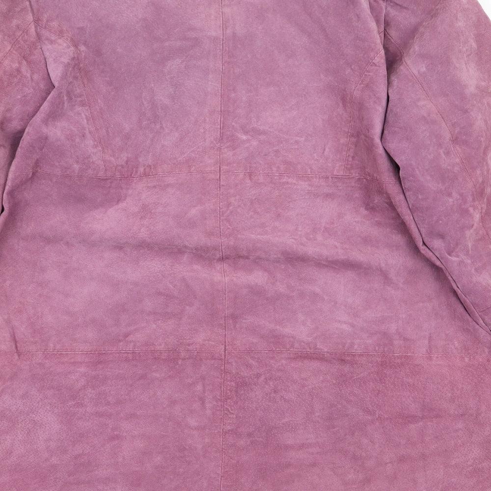 Beth Terrell Womens Purple   Overcoat Coat Size S