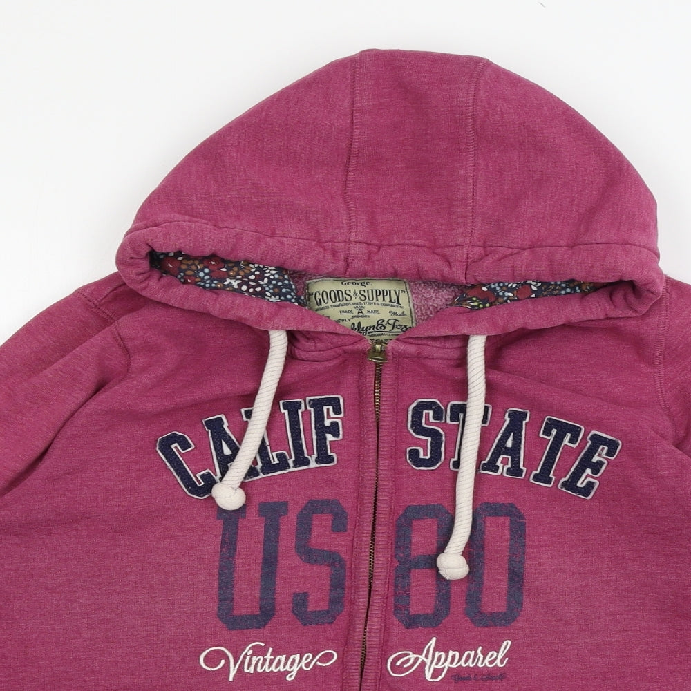 George Womens Purple  Jersey Full Zip Hoodie Size 16