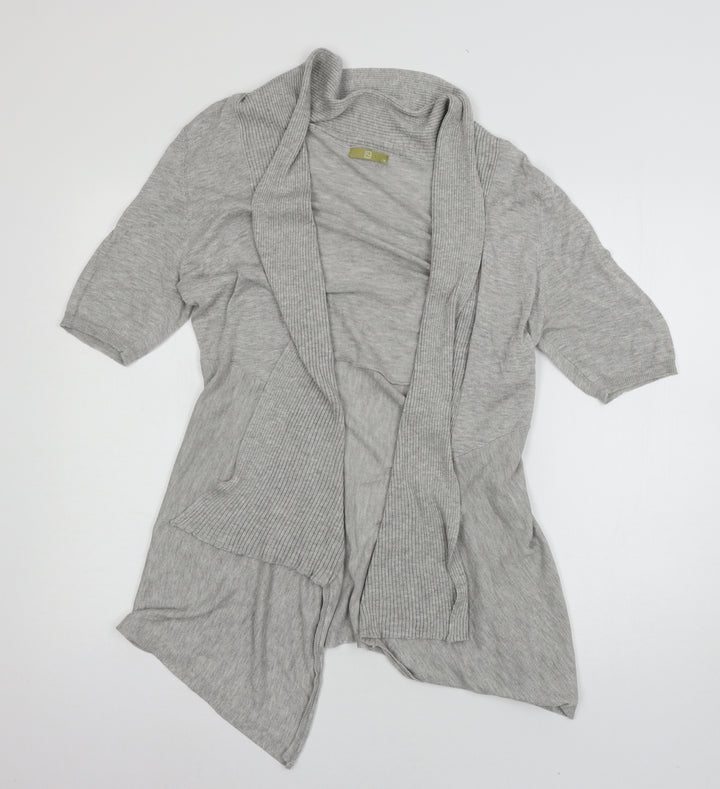 TU Womens Grey Knit Cardigan Jumper Size 14