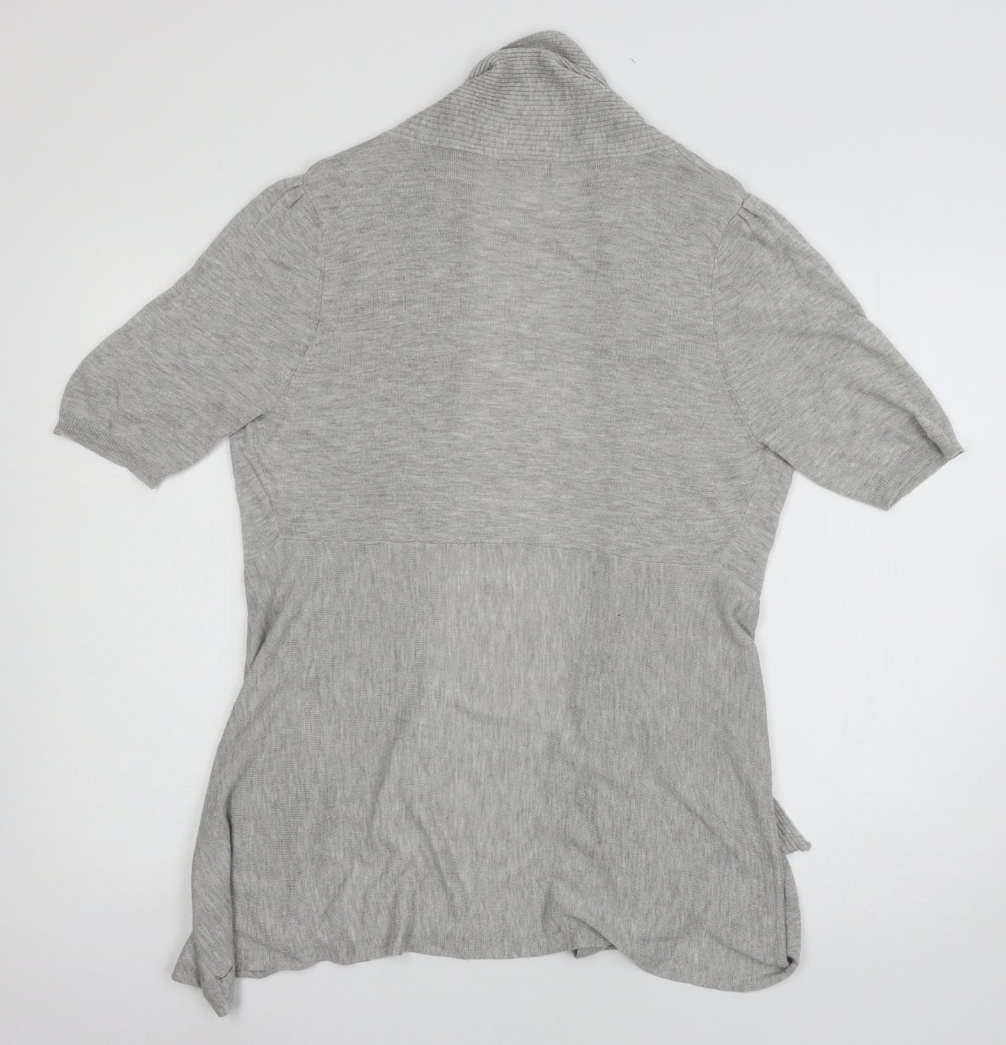 TU Womens Grey  Knit Cardigan Jumper Size 14