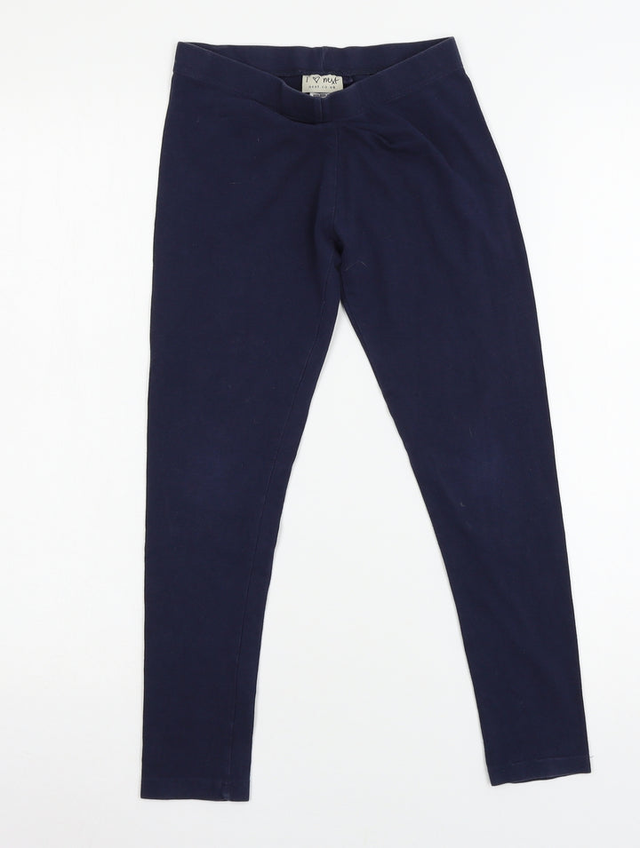NEXT Girls Blue  Jersey Jogger Trousers Size 11 Years