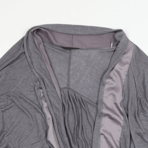 Miss Selfridge Womens Grey  Knit Cardigan Jumper Size 14