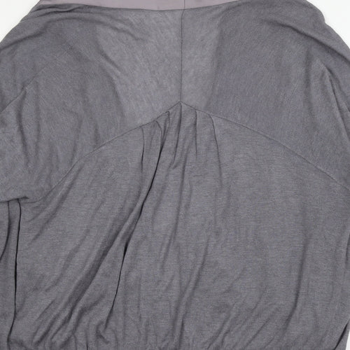 Miss Selfridge Womens Grey  Knit Cardigan Jumper Size 14