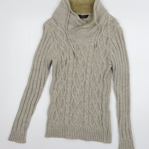 Vangalla Womens Grey  Knit Pullover Jumper Size S