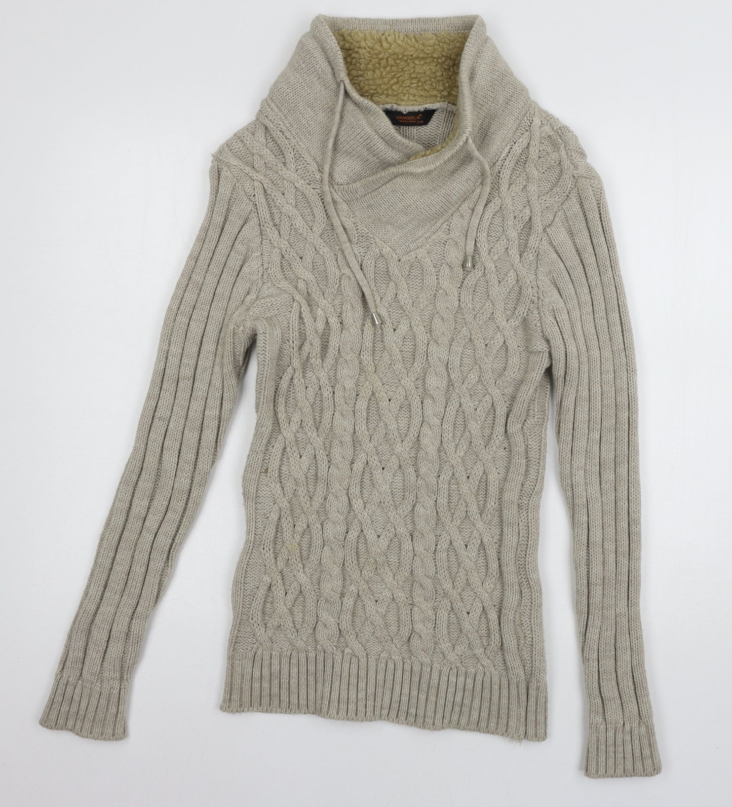Vangalla Womens Grey  Knit Pullover Jumper Size S