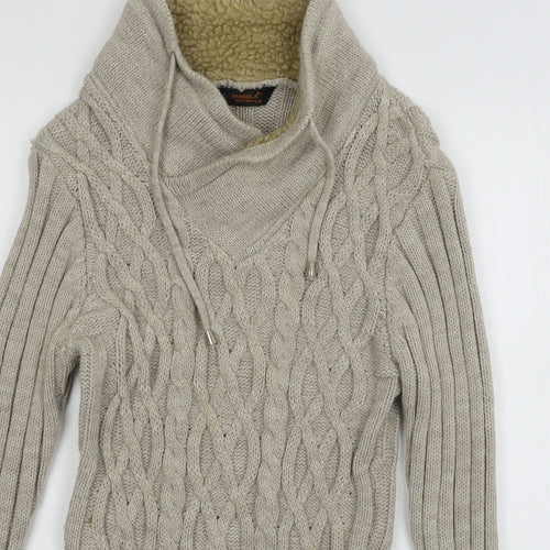 Vangalla Womens Grey  Knit Pullover Jumper Size S