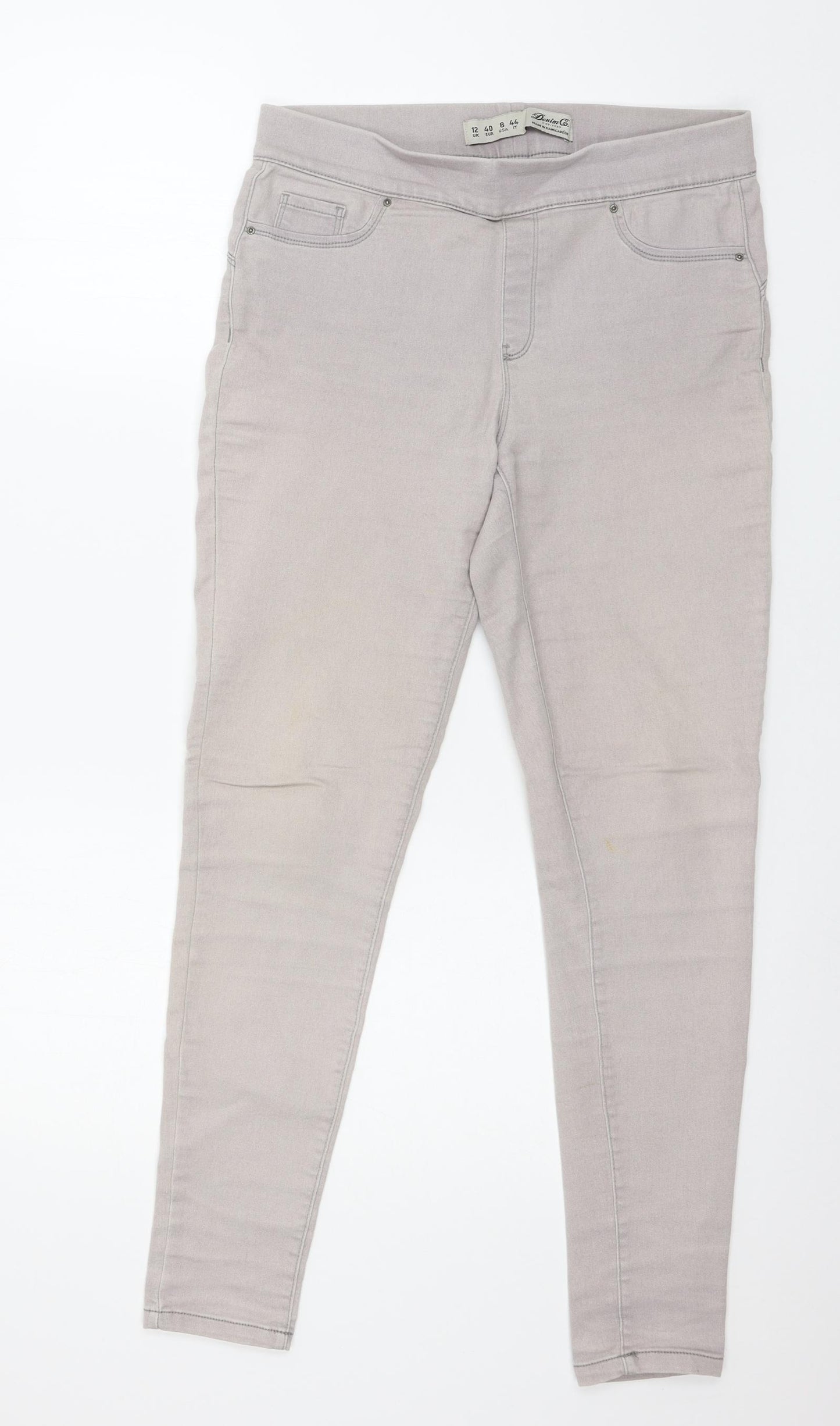 Denim & Co. Womens Pink  Denim Jegging Jeans Size 12 L28 in