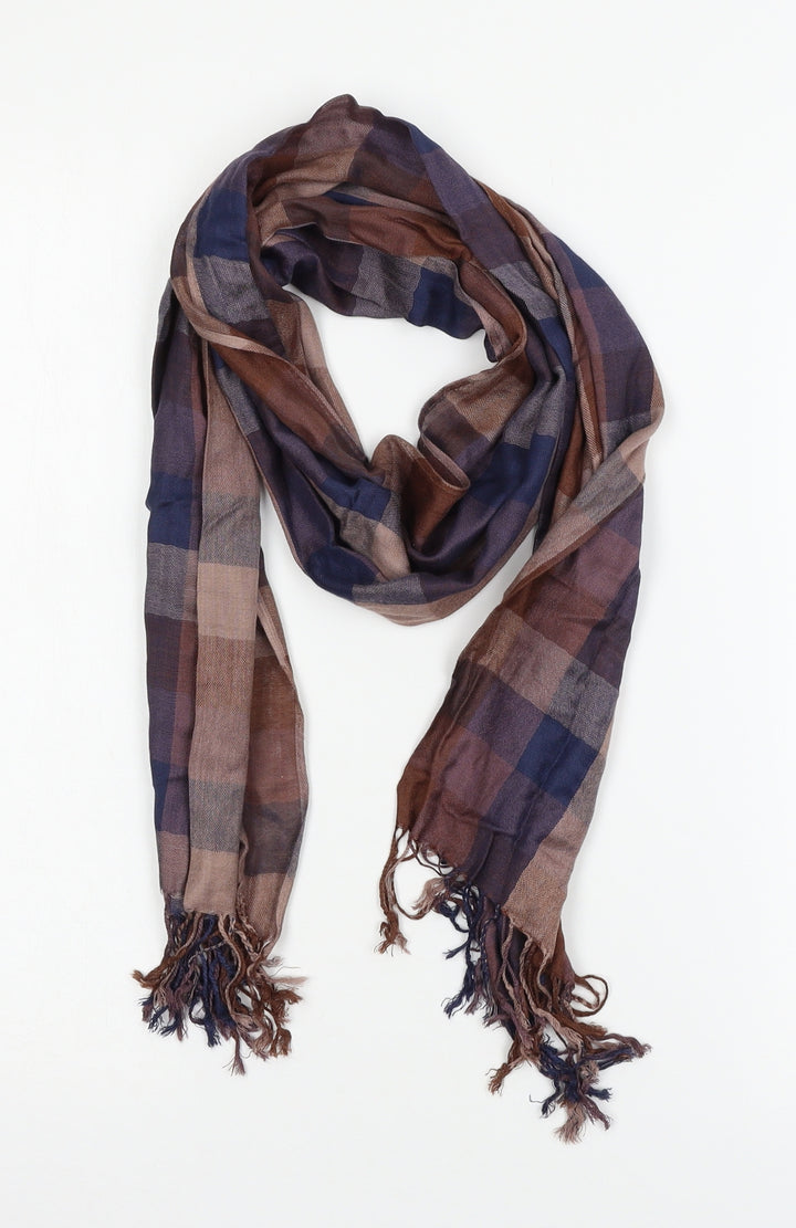 Preworn Womens Brown Check   Scarf