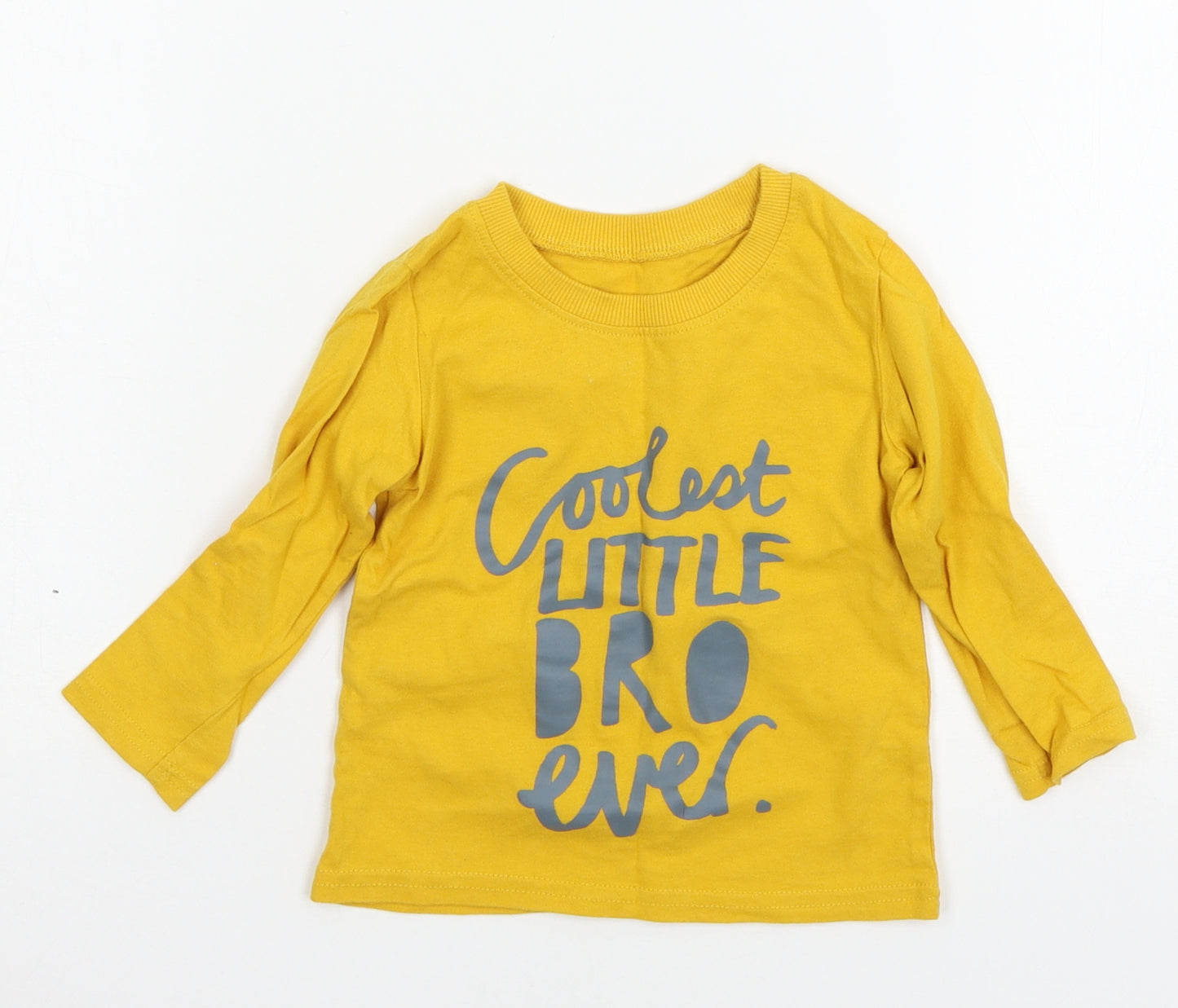 George Boys Yellow  Jersey Basic T-Shirt Size 9-12 Months  - Cool Little Bro