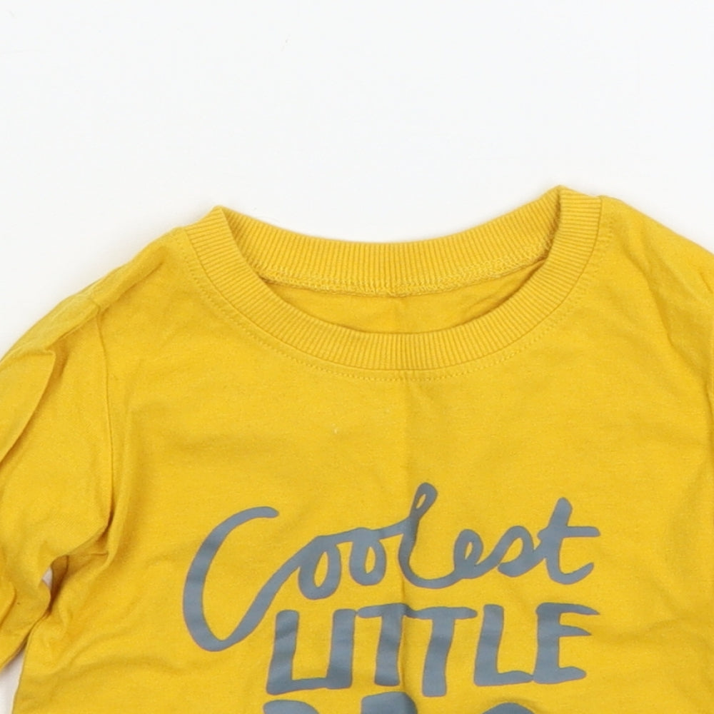 George Boys Yellow  Jersey Basic T-Shirt Size 9-12 Months  - Cool Little Bro