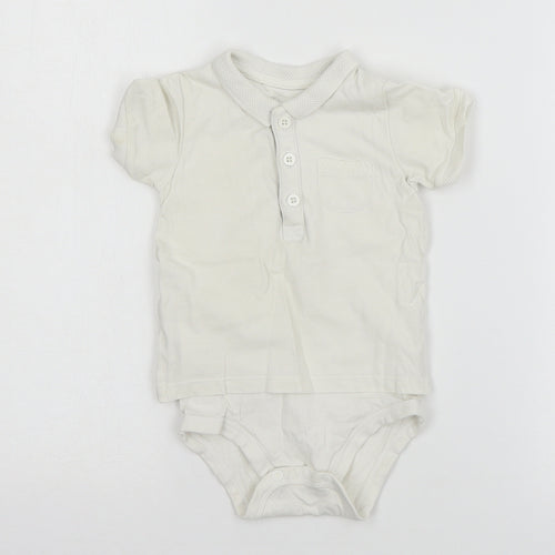 TU Baby White  Jersey Babygrow One-Piece Size 12-18 Months