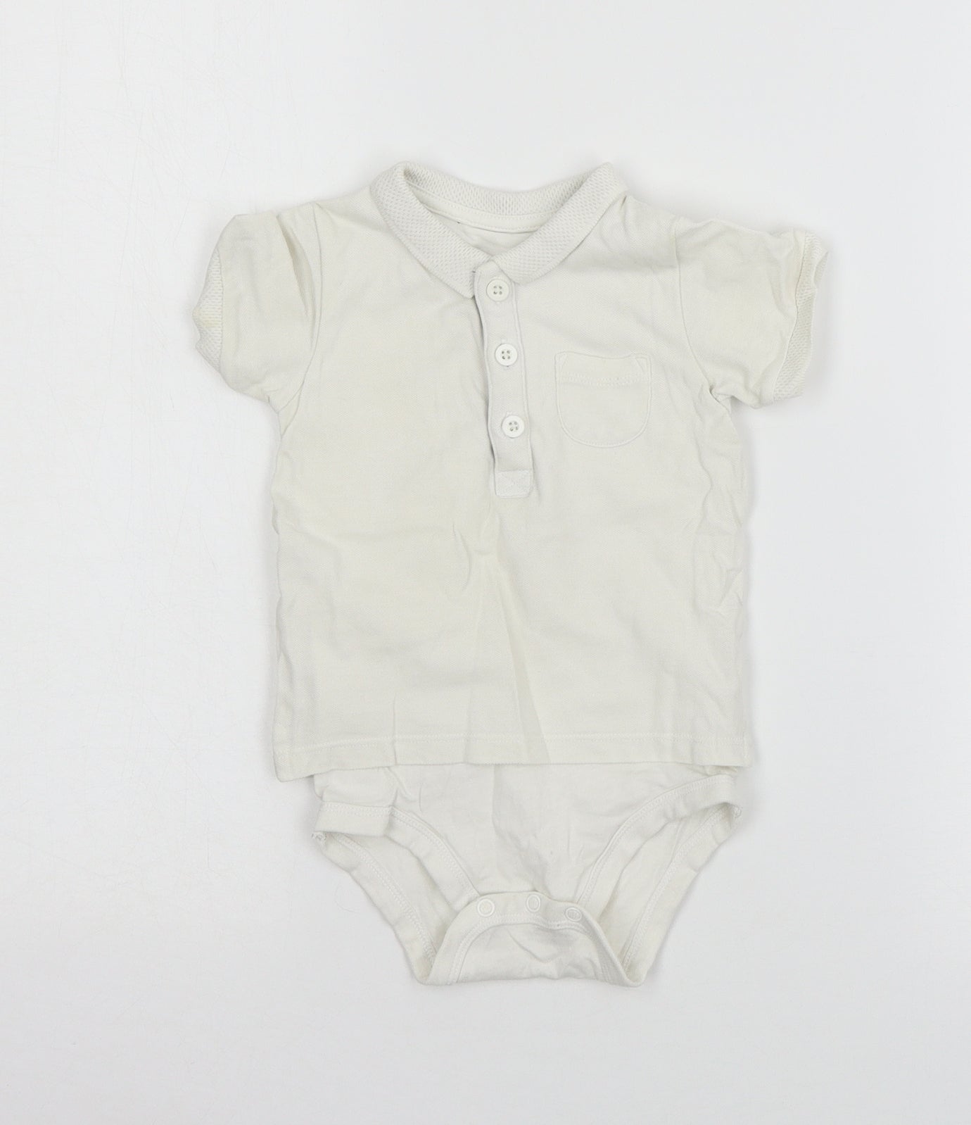 TU Baby White  Jersey Babygrow One-Piece Size 12-18 Months