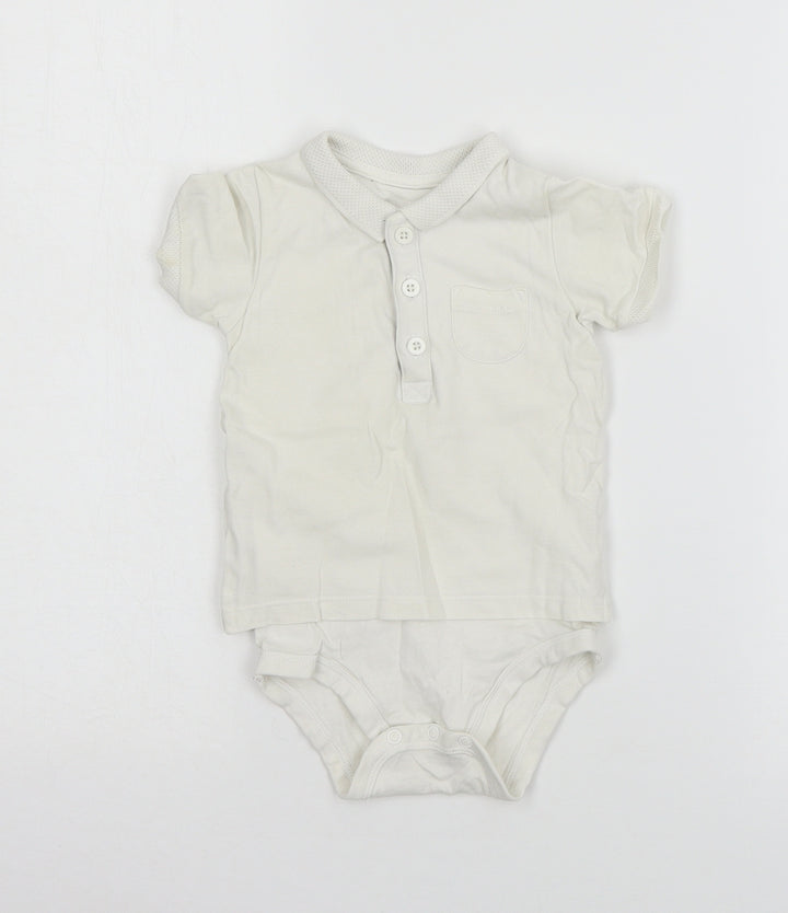 TU Baby White  Jersey Babygrow One-Piece Size 12-18 Months