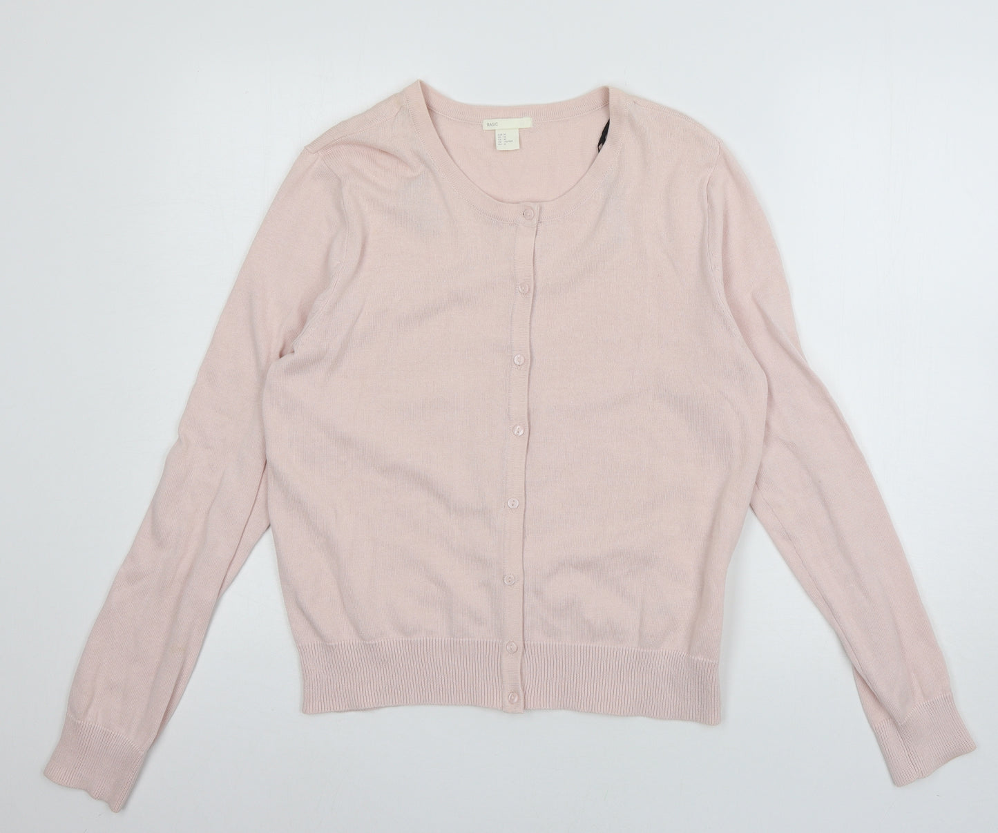 H&M Womens Pink  Knit Cardigan Jumper Size M