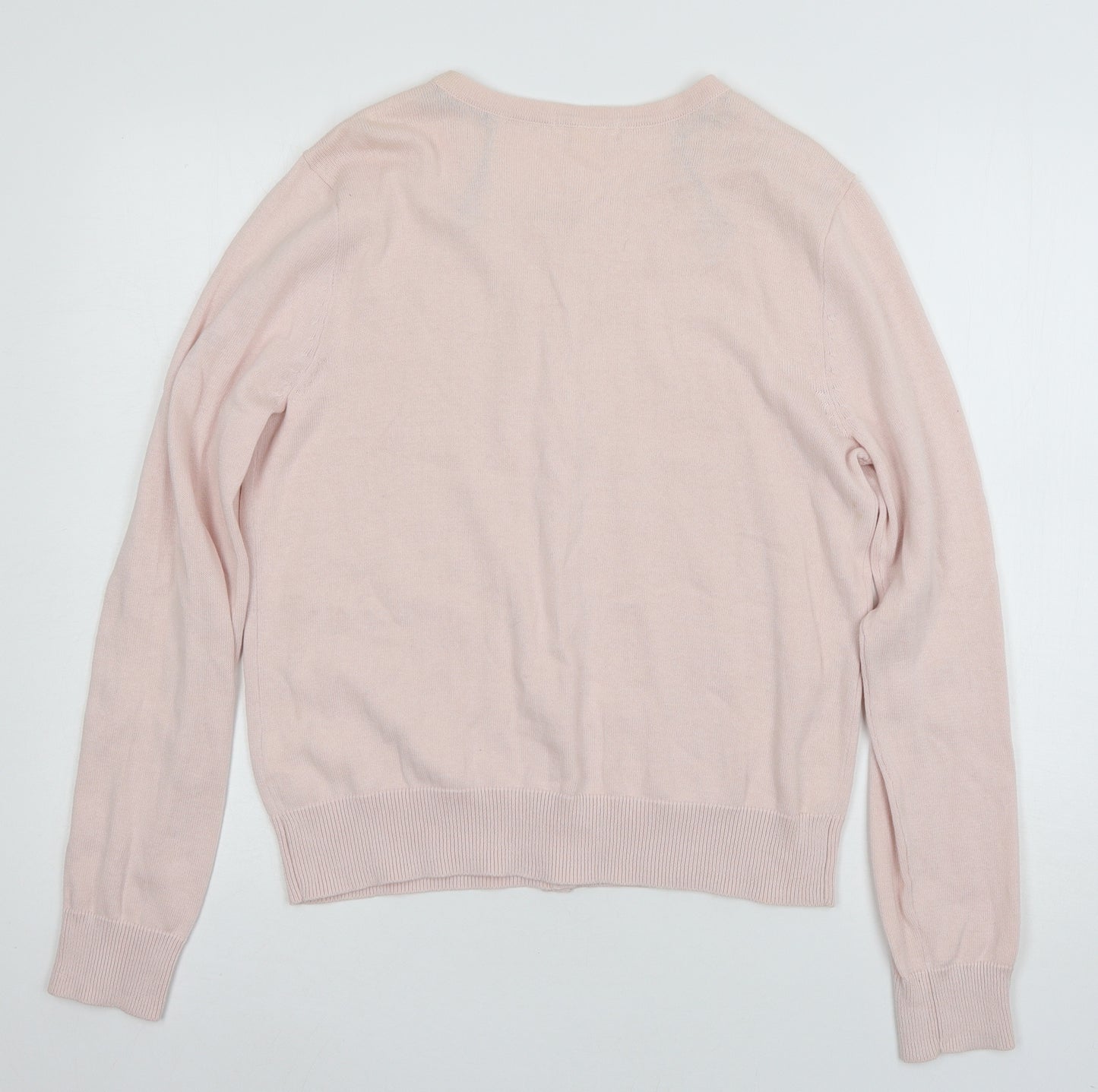 H&M Womens Pink  Knit Cardigan Jumper Size M