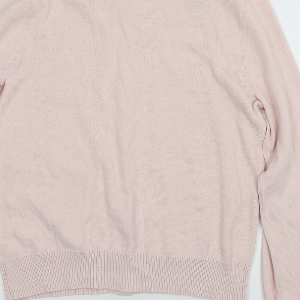 H&M Womens Pink  Knit Cardigan Jumper Size M