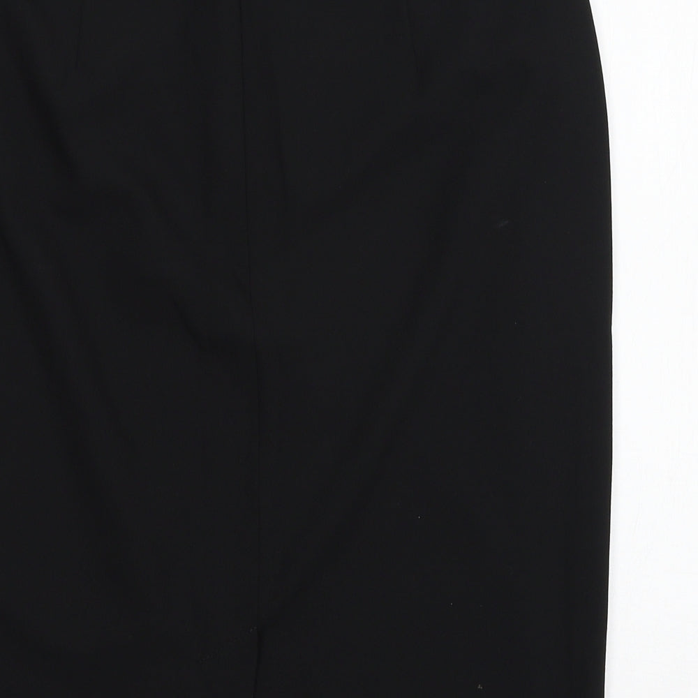 Marks and Spencer Womens Black  Rayon A-Line Skirt Size 26