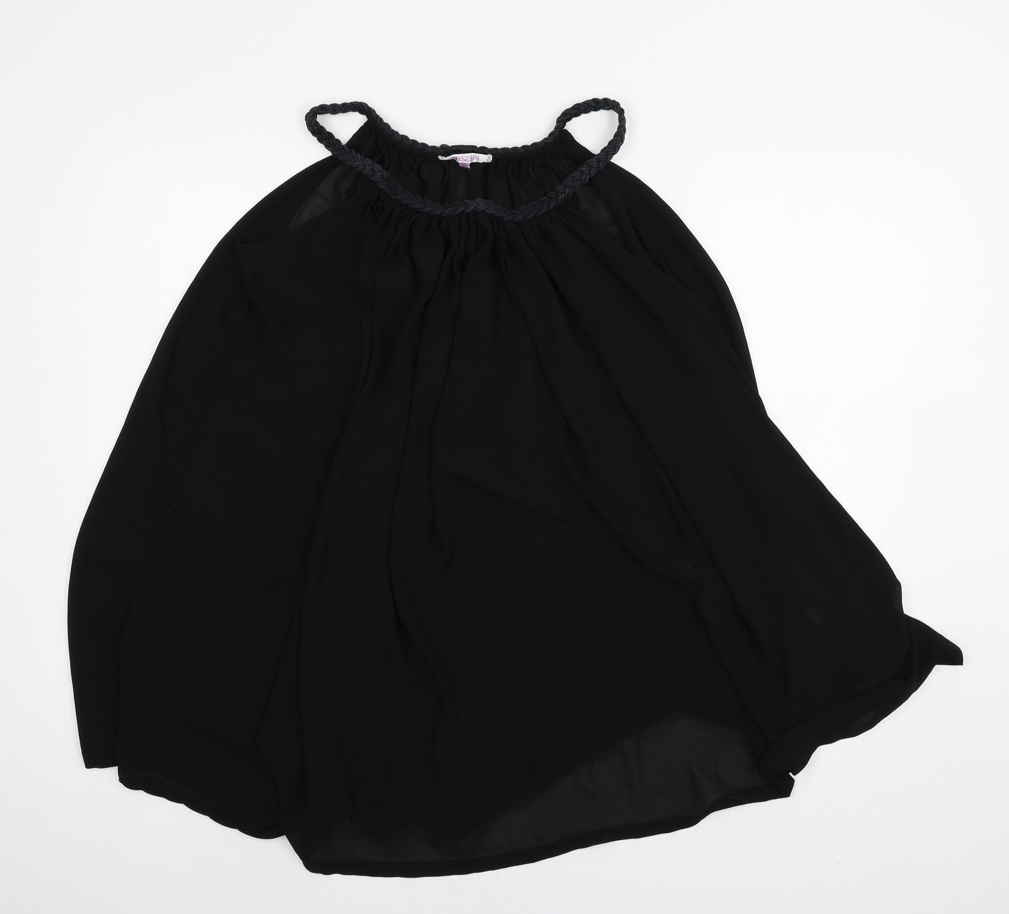 Gossip Womens Black  Chiffon Basic Tank Size M