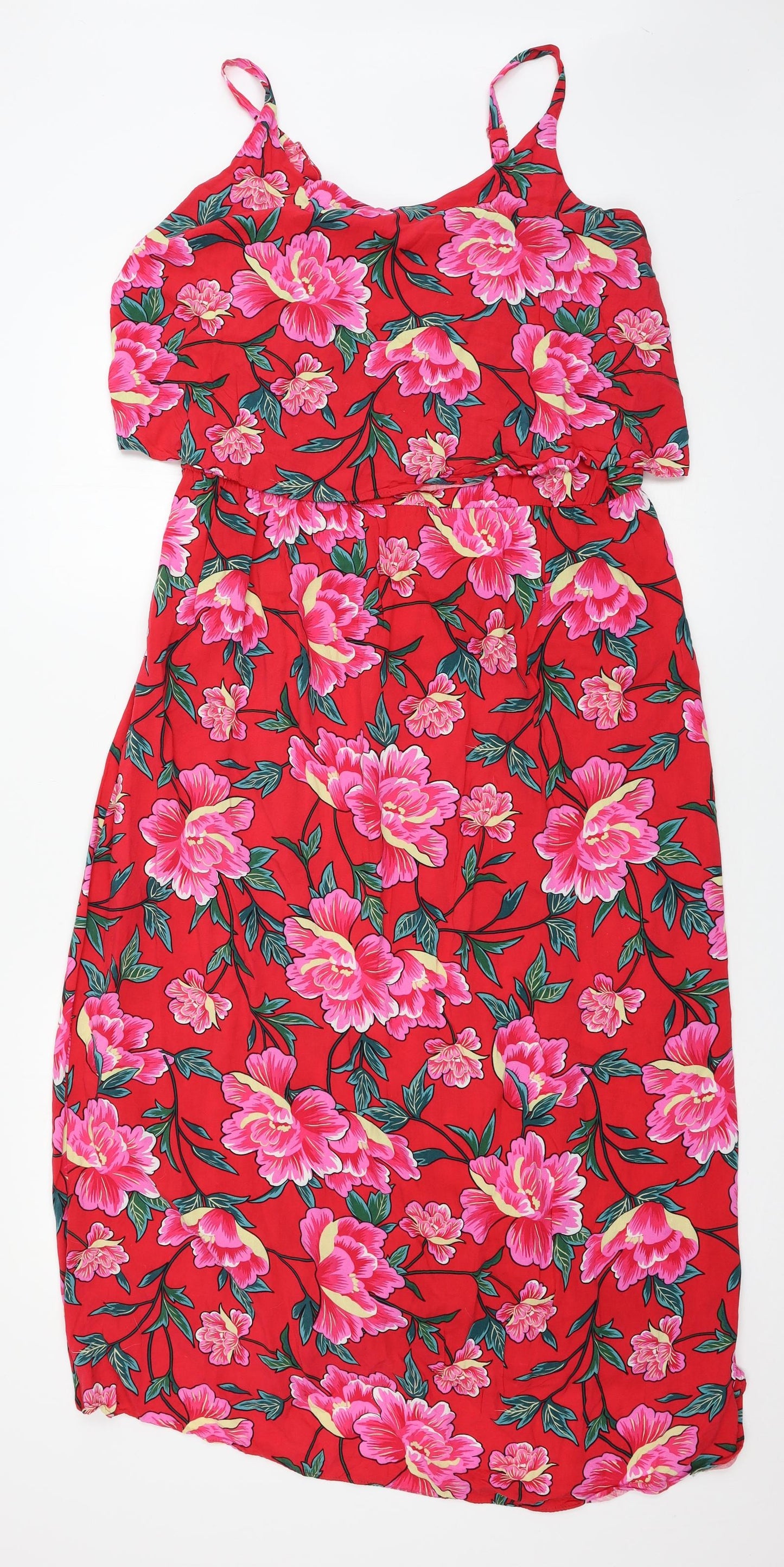 Capsule Womens Red Floral  Slip Dress  Size 26