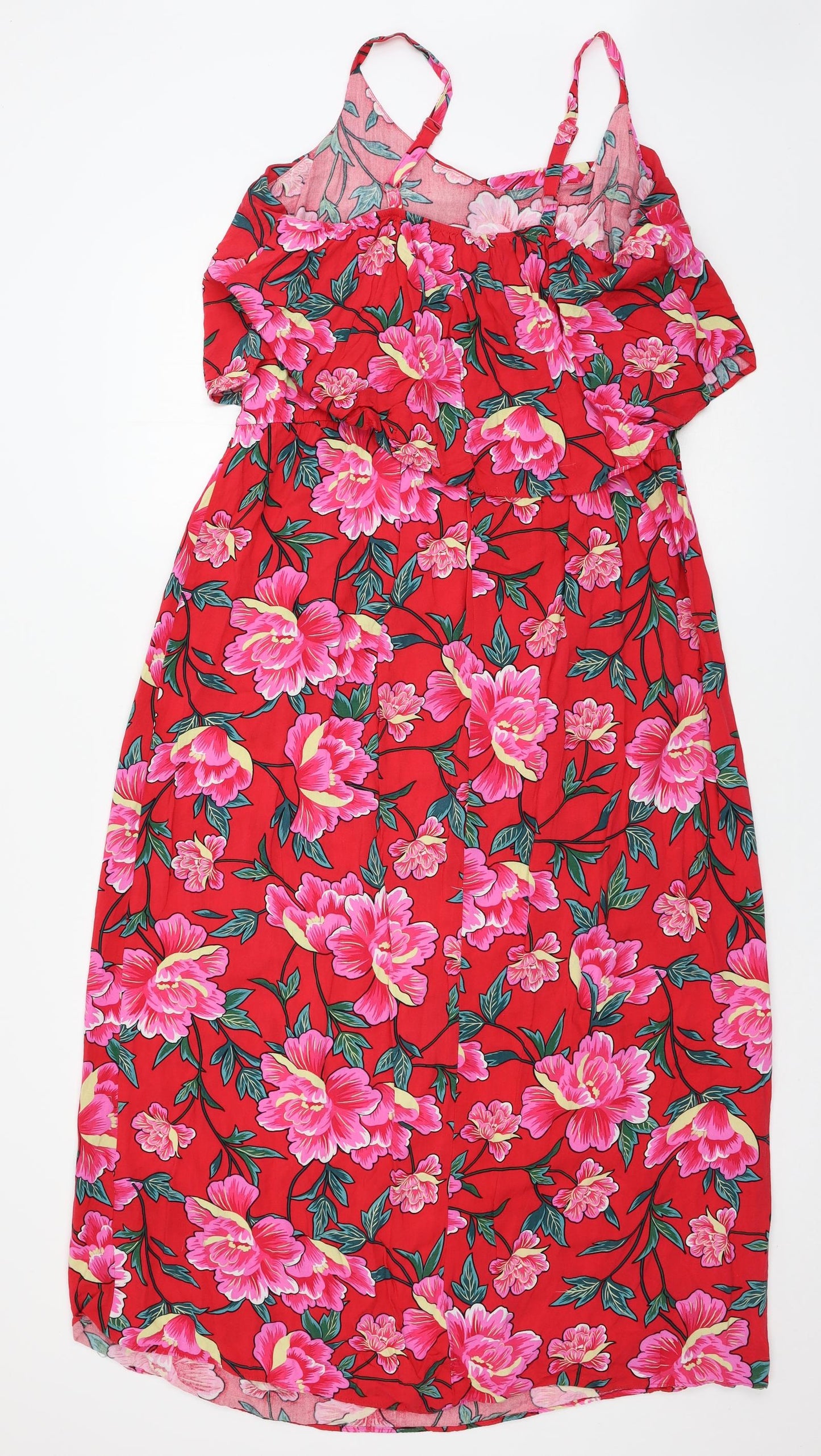 Capsule Womens Red Floral  Slip Dress  Size 26