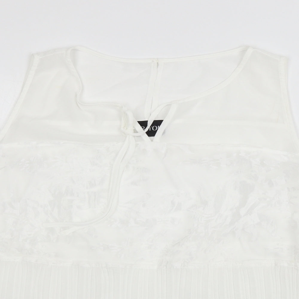 B.You Womens White   Basic Blouse Size 20