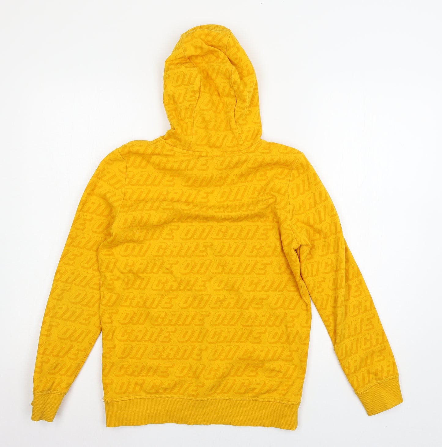 F&F Boys Yellow Geometric Jersey Pullover Hoodie Size 11-12 Years  - Game on