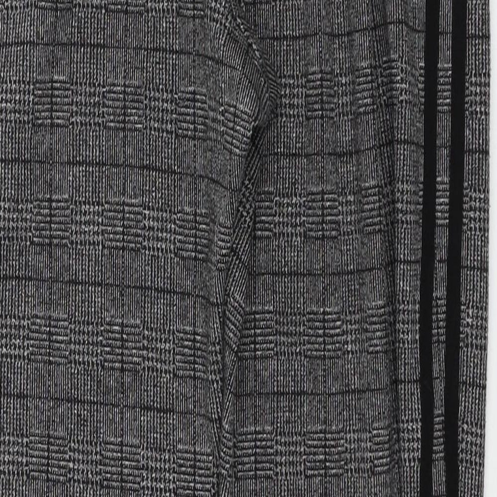 Marks and Spencer Womens Grey Plaid  Trousers  Size 8 L24 in