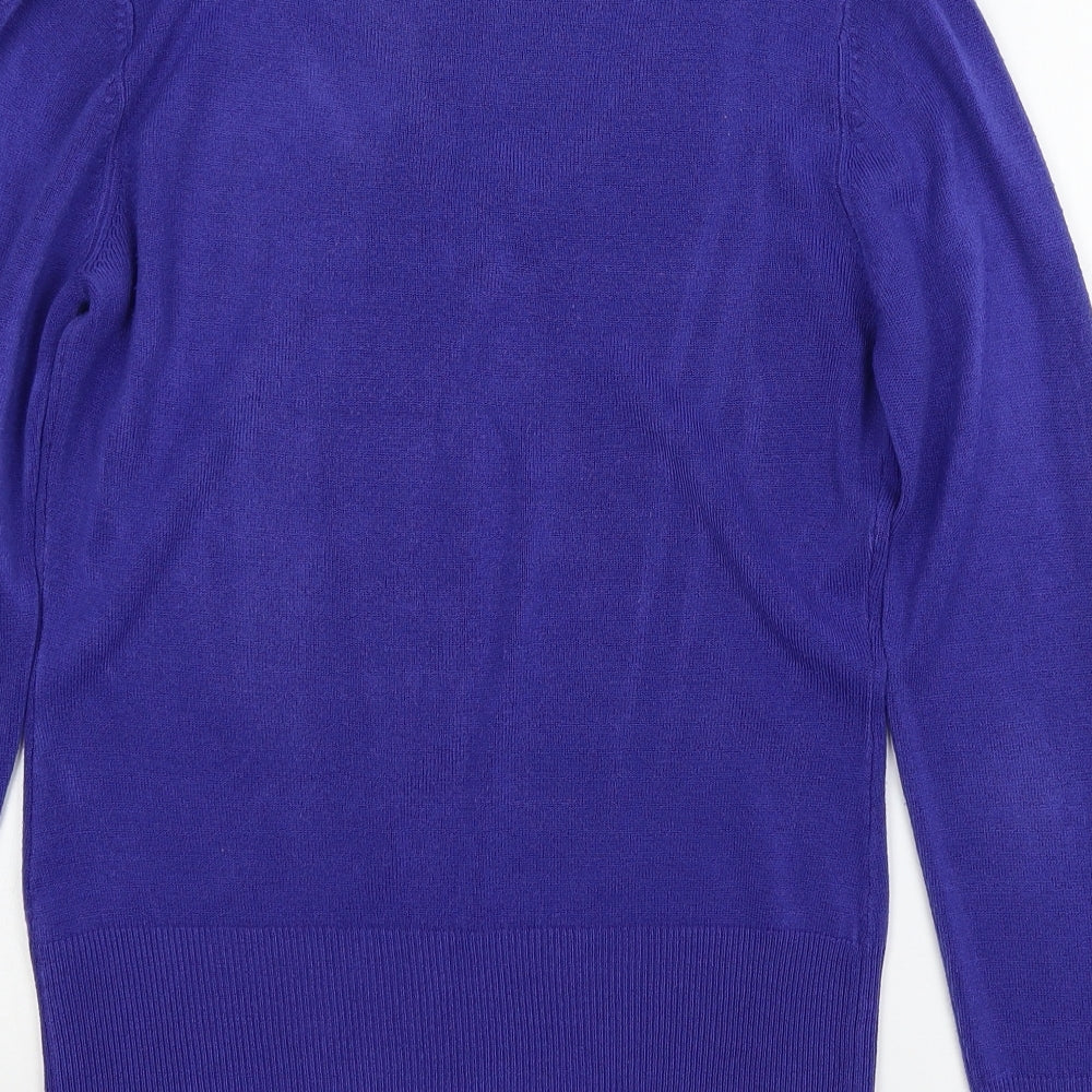 George Womens Blue  Knit Pullover Jumper Size 12