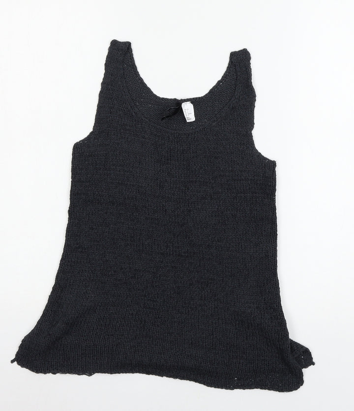 Divided Womens Grey  Knit Basic Tank Size 6