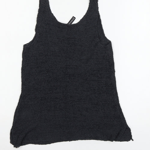 Divided Womens Grey  Knit Basic Tank Size 6
