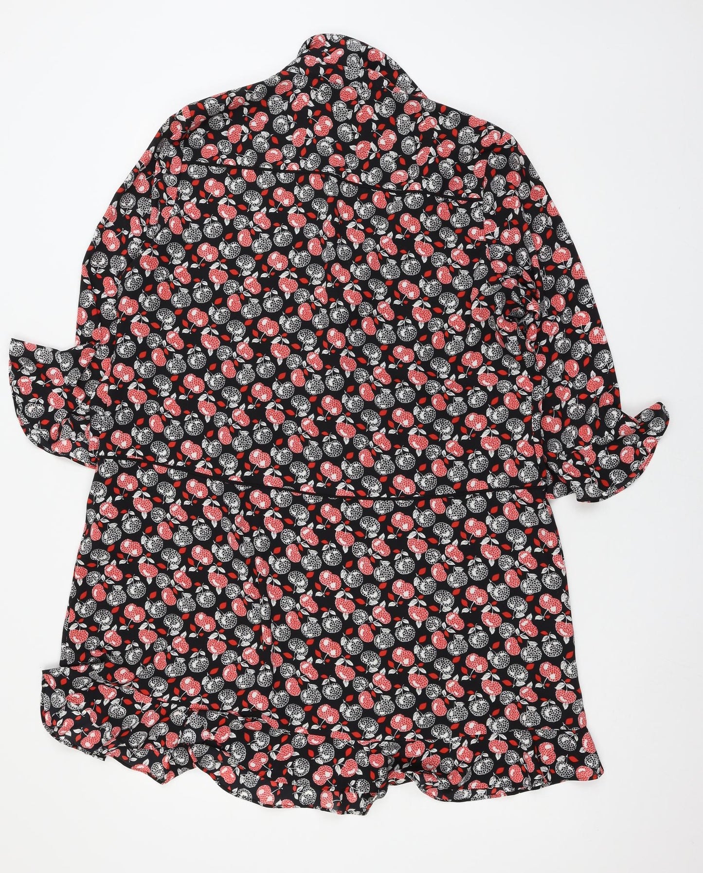 Whistles Womens Black Floral  Shirt Dress  Size 16