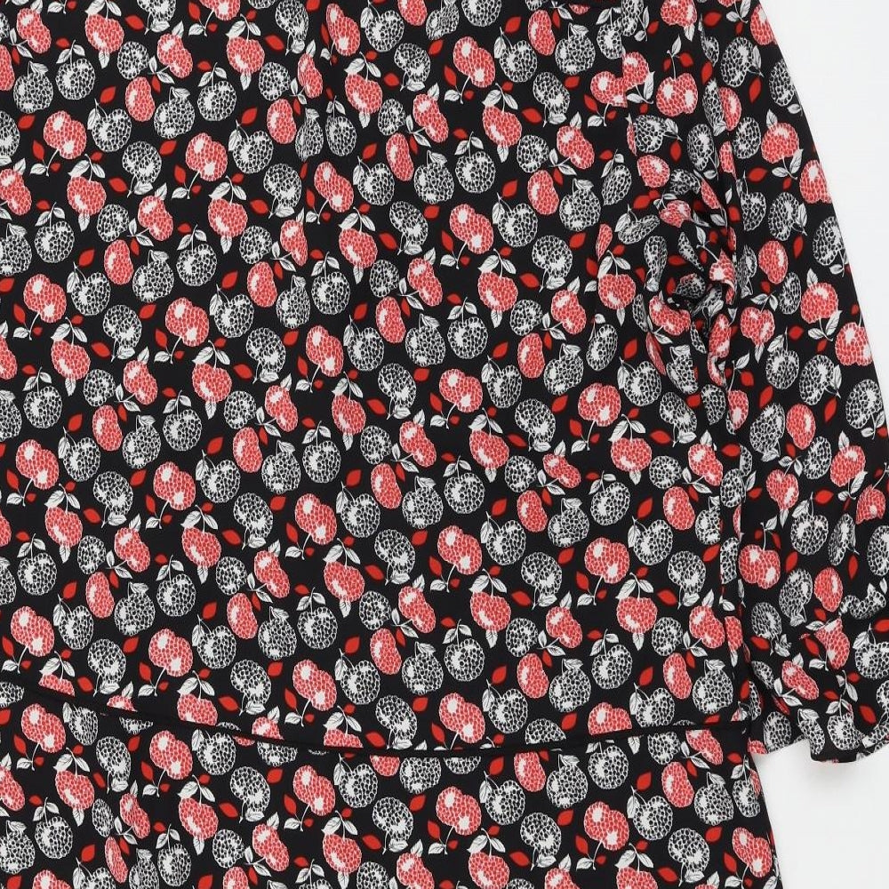 Whistles Womens Black Floral  Shirt Dress  Size 16