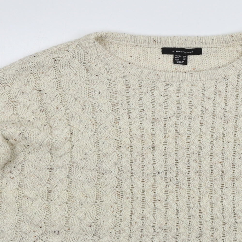 Atmosphere Womens Ivory  Knit Pullover Jumper Size 20