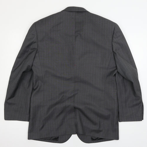 NEXT Mens Grey Striped  Jacket Suit Jacket Size L