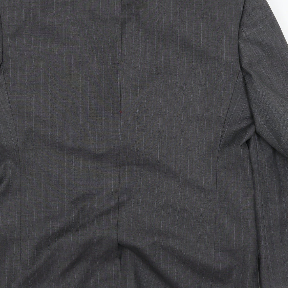 NEXT Mens Grey Striped  Jacket Suit Jacket Size L